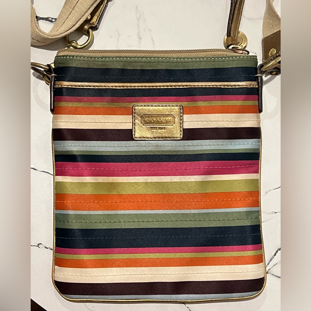 Coach Legacy Stripe Women's Crossbody Bag Multicolor
Silk Canvas